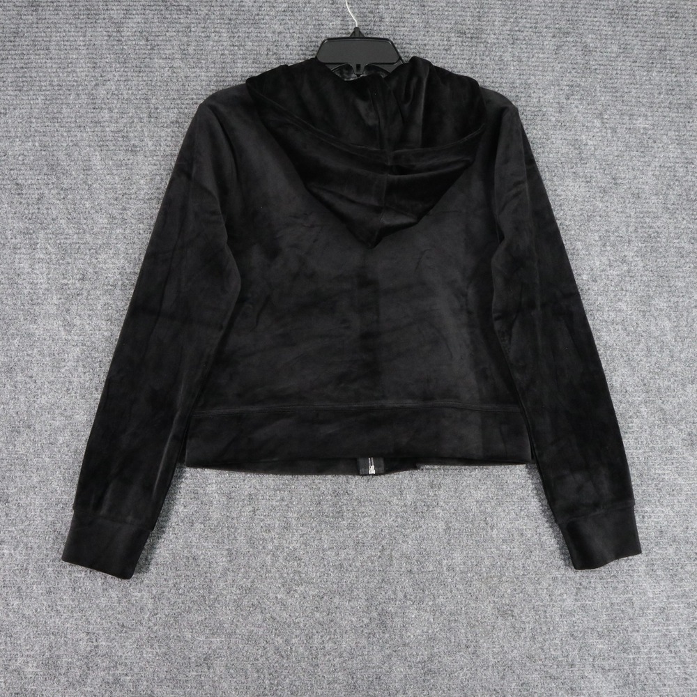 Juicy Couture Velour Zip Up Hoodie Womens M Embroidered Crown Casual Loungewear - Picture 4 of 9